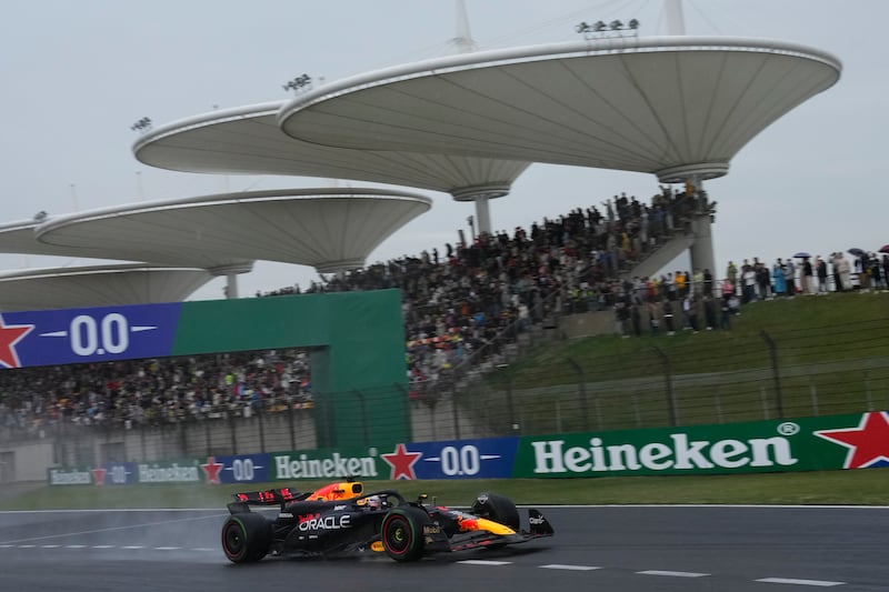 Verstappen established a two-second lead in just one lap (Andy Wong/AP)