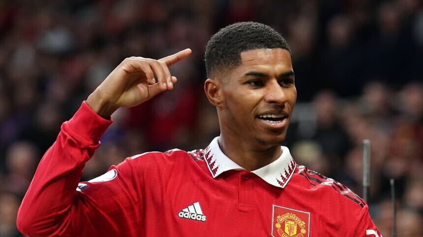 Top scorer Marcus Rashford is back training for Manchester United after missing Saturday’s game against Wolves through injury (Martin Rickett/PA)