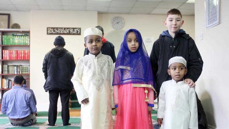 Youngsters at the Mosque open day in Belfast&nbsp;