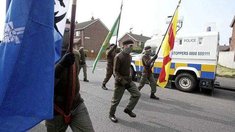 The charges follow an unnotified dissident republican parade in Lurgan, Co Armagh. Picture by Mal McCann 