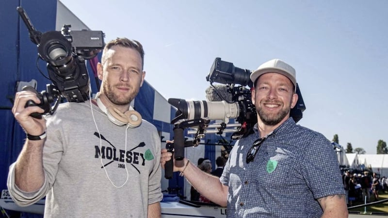 Adam Heayberd Southgate, pictured left, on location with director of photography Craig Murdoch 