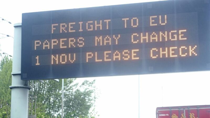 An electronic road sign on the A2 in Gravesend warning of possible changes to EU paperwork post-Brexit Picture by Yui Mok/PA 