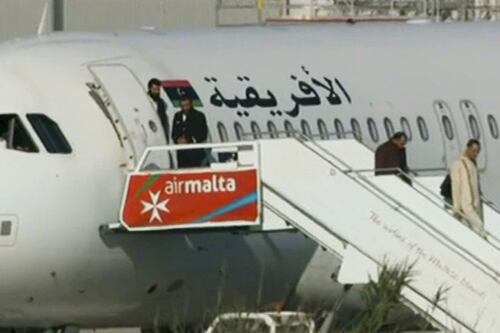 Group of passengers allowed to leave hijacked plane in Malta