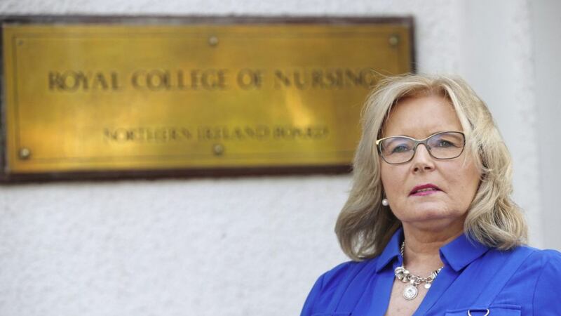 Pat Cullen, RCN Northern Ireland Director, said nurses, who have voted to strike, have `spoken clearly and collectively on behalf of patients and the people of Northern Ireland&#39;. Picture by Hugh Russell 