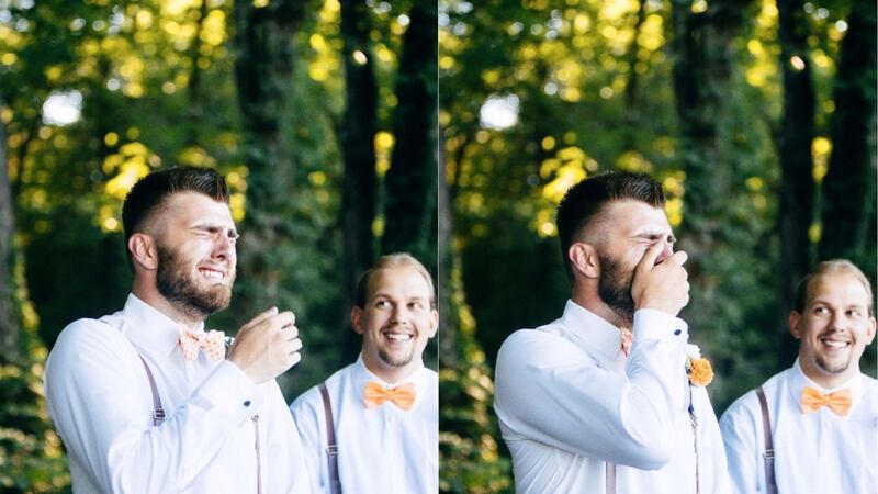 “I’ve been doing wedding photography for five years now and this is the best groom reaction I’ve ever captured.”
