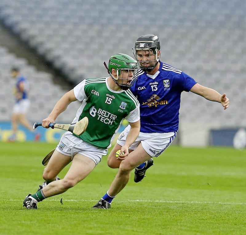 Fermanagh&rsquo;s Tom Keenan and Cavan&rsquo;s Cillian Sheanon have both made the team having faced each other in this year's Lory Meagher Cup final<br />Picture: Philip Walsh