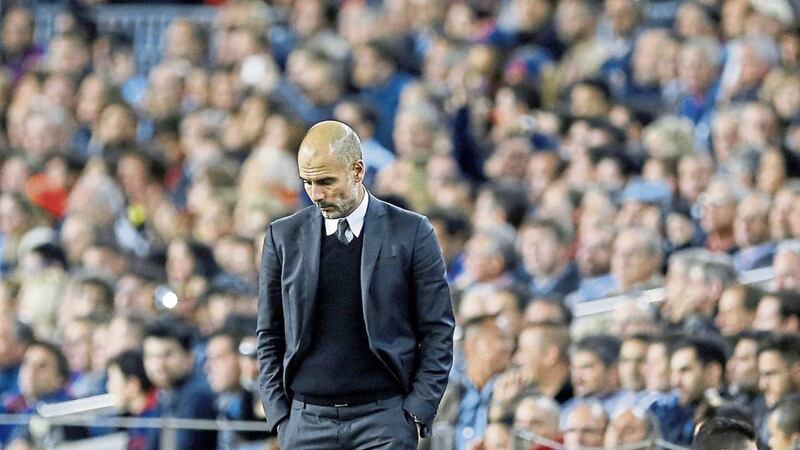 Manchester City manager Pep Guardiola Picture by AP 