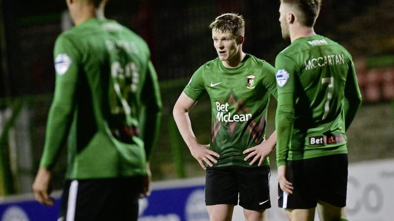 Terry Devlin and Glentoran endured a frustrating night as they were held by Glenavon 
