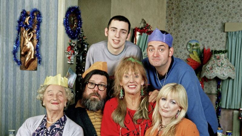 We watch with no sense of irony a comedy series based entirely on the couch-potato Royle family who conduct all their conversations without taking their eyes off an out-of-shot screen. Photo: BBC 