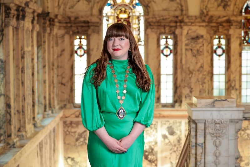 Áine Groogan has become the first Green Party councillor to hold a mayoral position in the north, becoming Belfast's new deputy lord mayor