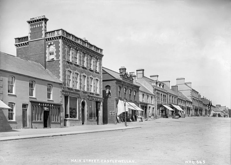 Main Street, Castlewellan, in the early 20th century. Picture from History of Kilmeagan and Surrounding Area 