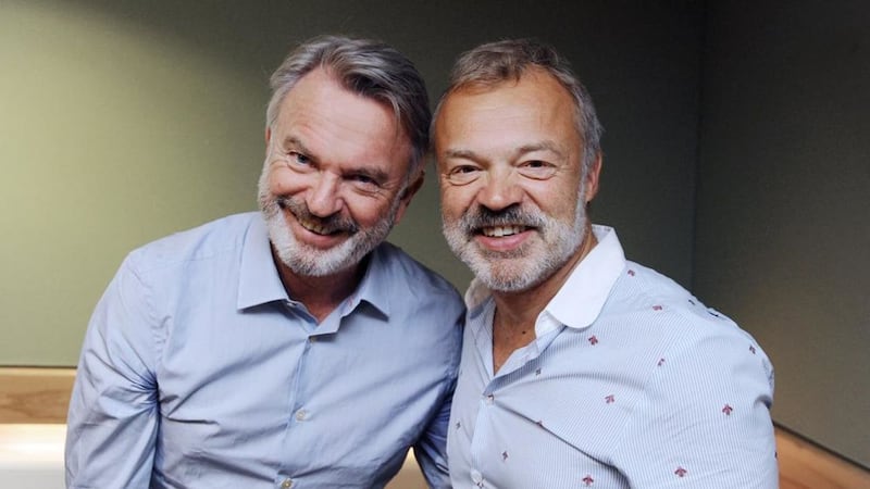 Sam Neill told The Graham Norton Show he turned to Liam Neeson and James Nesbitt to help with his Irish accent for the Peaky Blinders role. Picture by Sam Neill/ Twitter 