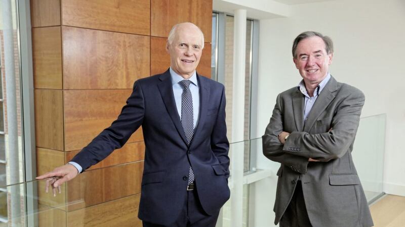 Richard Fulton, chairman of Hughes Insurance (left) and David Egan, chief Executive of Hughes Insurance. The company has announced 20 new roles after strong trading in the past six months 