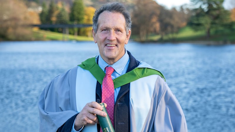 Monty Don received his honorary degree during a ceremony at the university on Friday (Elaine Livingstone/PA)