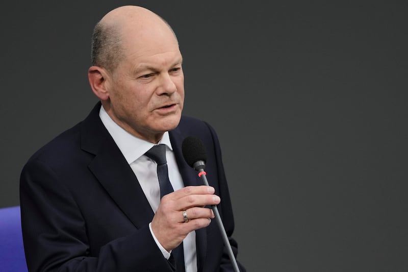 German Chancellor Olaf Scholz said that ‘no ground troops’ would be sent to Ukraine from European states (AP Photo/Markus Schreiber)