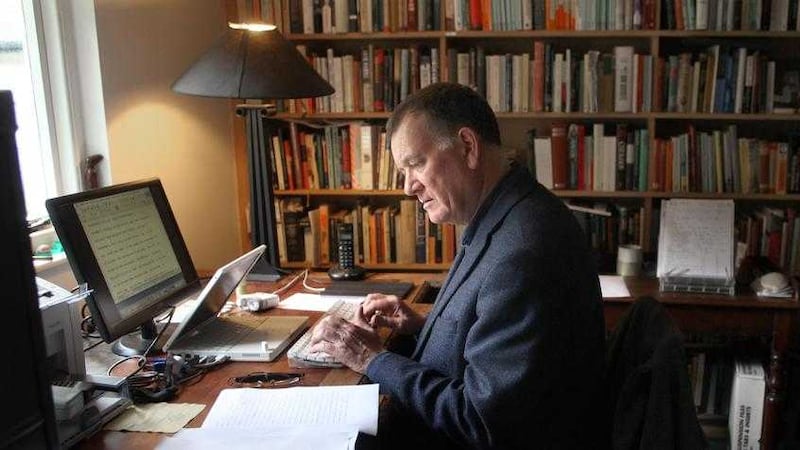 Author Carlo Gebler at work &ndash; he starts his day at 6am and confesses &quot;I don't work well at night&quot;. Picture by Ann McManus