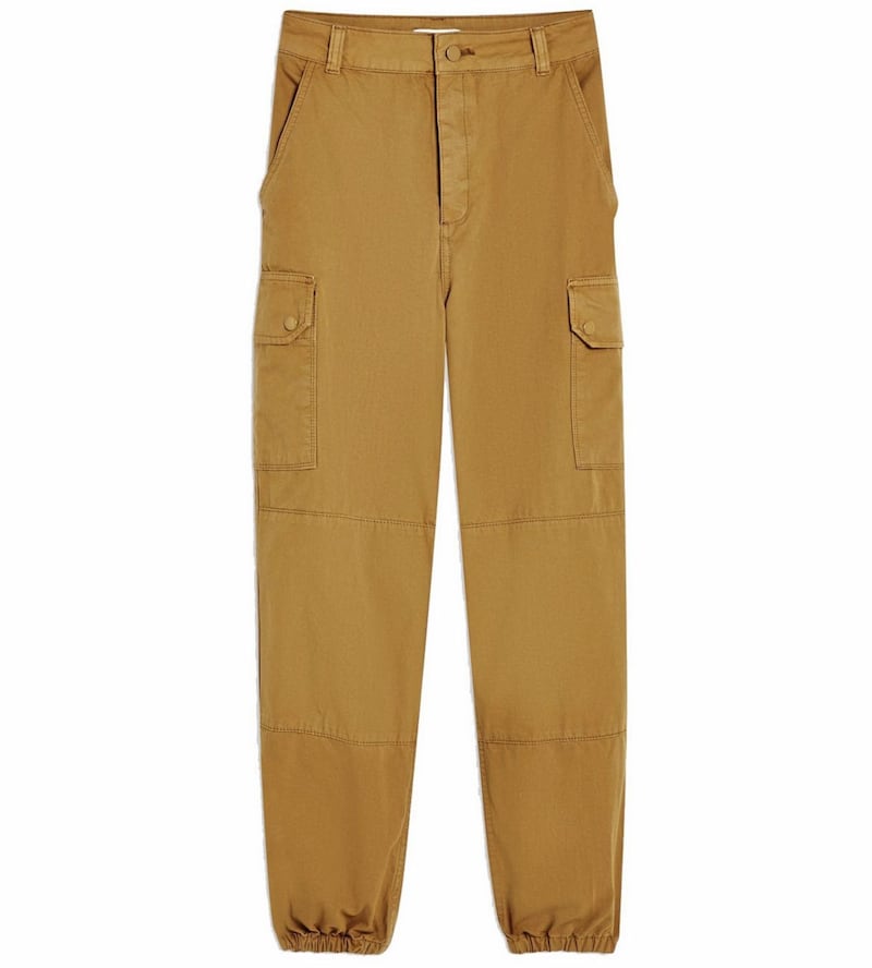 Topshop Stone Cuffed Utility Cargo Trousers, &pound;39 