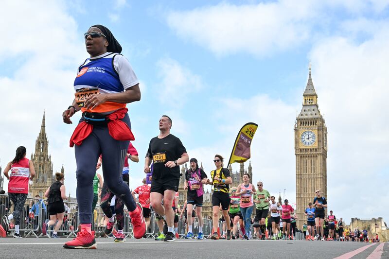Meteorologist Rebecca Mitchell said the weather looked ‘reasonably dry’ for the TCS London Marathon