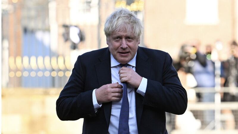  Boris Johnson arrives for a gala dinner at Hillsborough Castle. Picture by Charles McQuillan/PA Wire