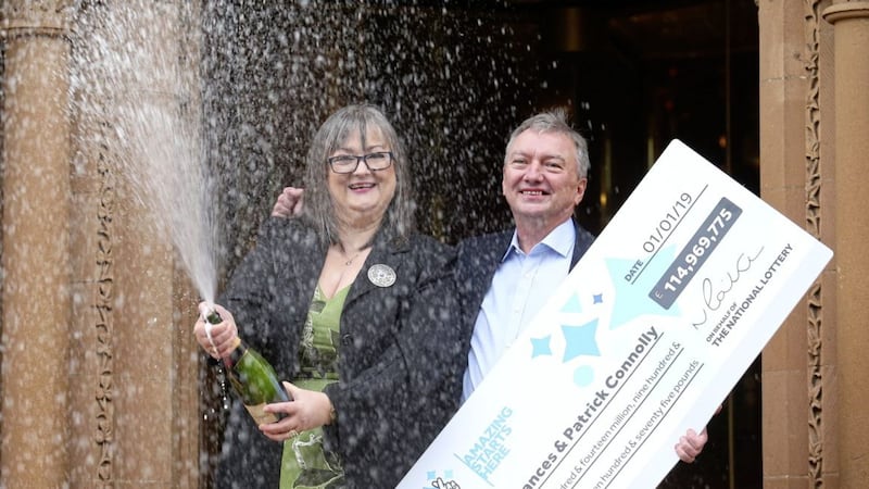 Frances and Patrick Connolly matched the winning numbers in the New Year&#39;s Day Euro Lotto draw. Picture by Mal McCann 