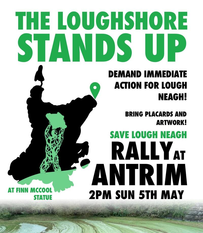 The ‘Loughshore Stands Up’ demonstration has been organised by the Save Lough Neagh campaign
