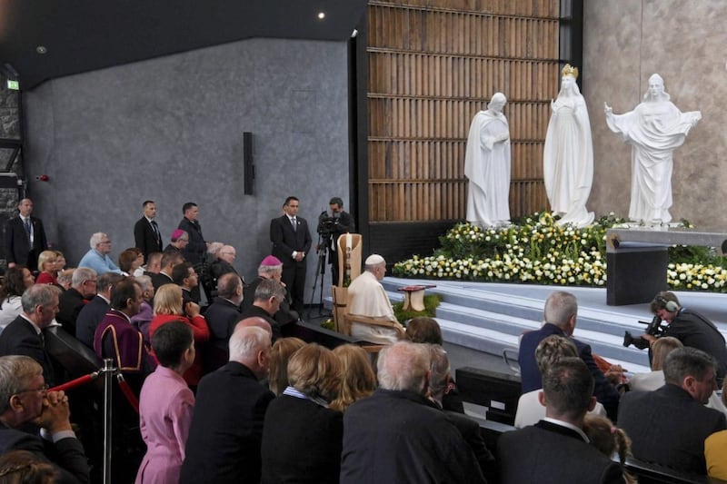 Pope Francis visited Knock during his trip to Ireland last year. Picture by Ciro Fusco/Pool photo via AP 