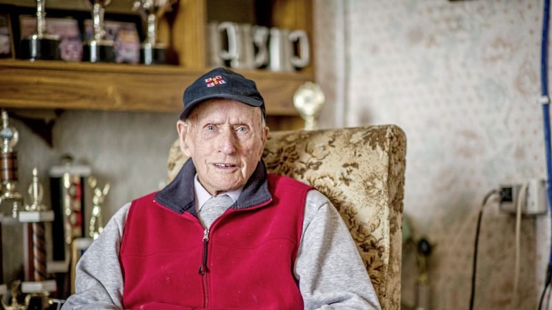 Strabane man Paddy Gillespie, who at 102 is older than the border itself. Picture by BBC 