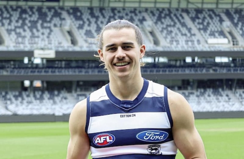 Former GAA Young Footballer of the Year Oisin Mullin has adapted quickly to the AFL     Picture: Geelong Cats Media 