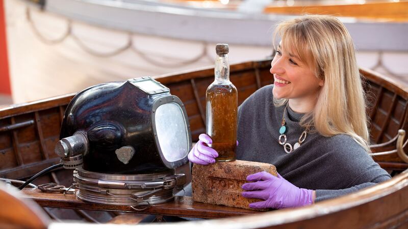 The bottle, from the 1923 SS Politician which ran aground off Eriskay in 1941, will become part of the Scottish Maritime Museum’s collection.