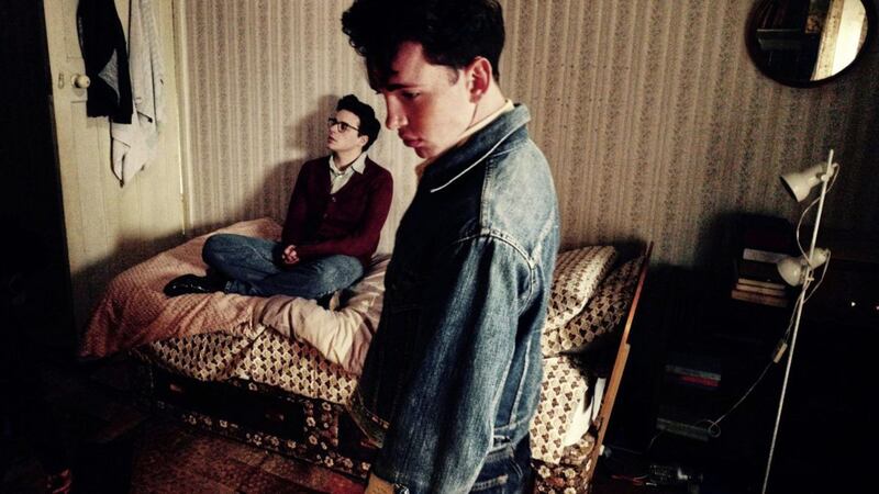 Jack Lowden as Morrissey and Laurie Kynaston as Johnny Marr in England Is Mine 