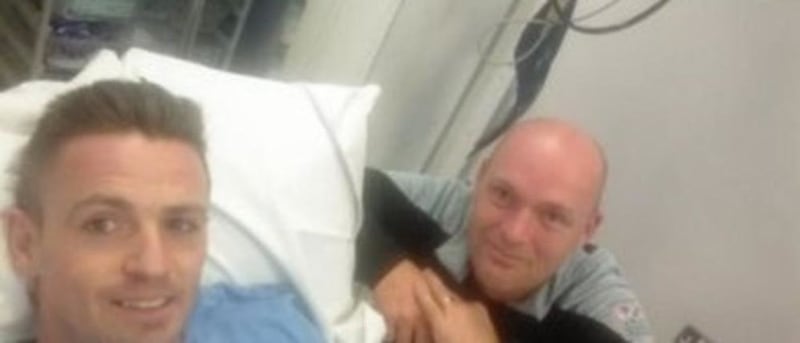 Kevin McHugh tweeted a &quot;selfie&quot; from Galway hospital. 