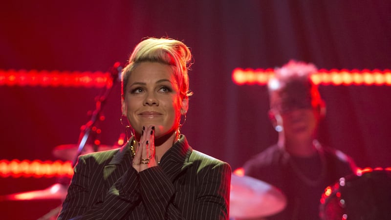 Pink said her ‘two small Petri dish kids’ are responsible for her catching the flu.