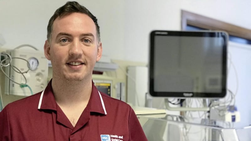 Colm Darby, UK Neonatal Nurse of the Year, at Craigavon Hospital where he has worked for the past seven years 