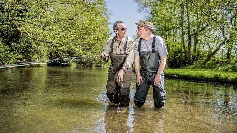 Paul Whitehouse and Bob Mortimer in the BBC series Gone Fishing 