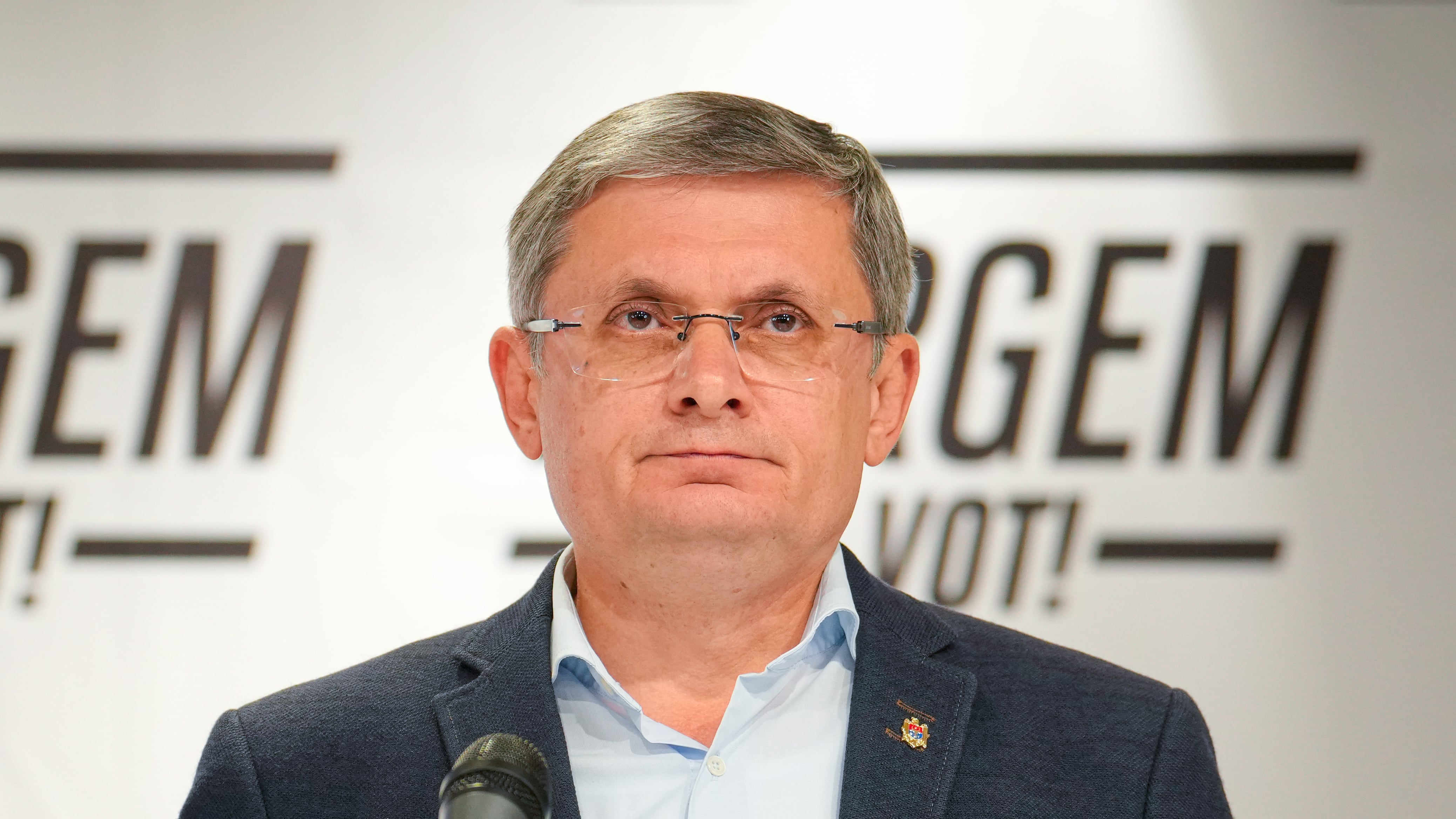 Igor Grosu, the leader of Party of Action and Solidarity, said after polls closed that ‘Russia’s attempts to hijack the electoral process have been huge’ (Vadim Ghirda/AP)