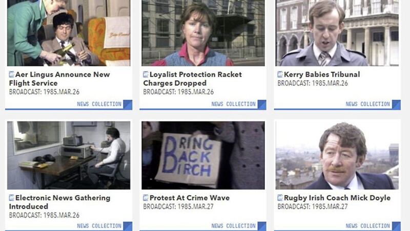 RT&Eacute; has begun to release thousands of news reports online covering the period from 1985 to 1999. Picture from RT&Eacute; 