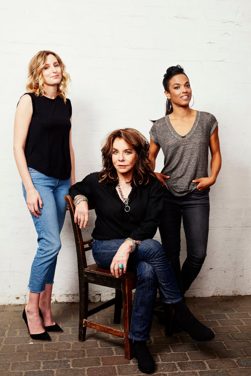Freema Agyeman with Apologia co-stars Laura Carmichael, left, and Stockard Channing, centre, in Apologia