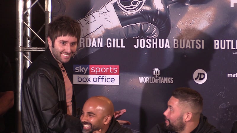 Actor James Buckley interrupted the media event after Haye’s manager was compared to Will from the hit comedy.