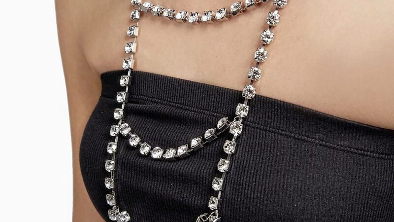Topshop Mega Cup Chain Body Chain, &pound;17.50, available from Topshop 