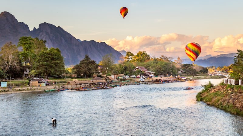 UP, UP AND AWAY: The Bluffer wants to include a baloon ride in Vang Vieng when he goes to Lao (or Loas) on his holidays  this September as he makes what will probably be his last trip to Indo-China - for a while anyway