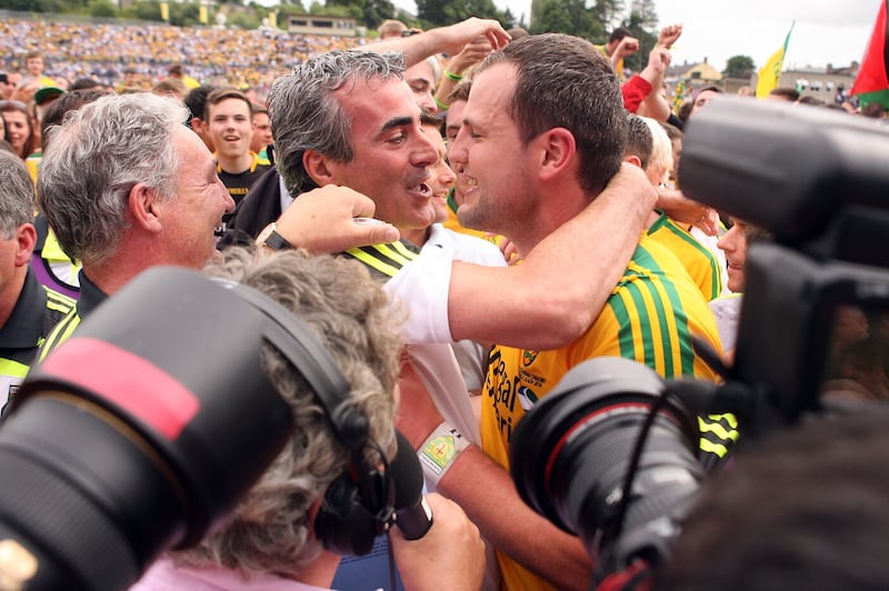 Michael Murphy was Jim McGuinness's captain when Donegal won the Ulster and All-Ireland titles in 2012