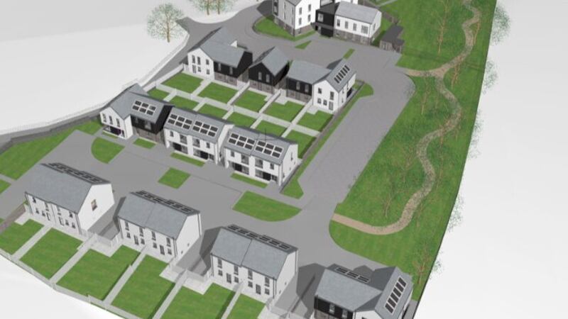 A computer generated visual on how the new Deerpark housing scheme will look.