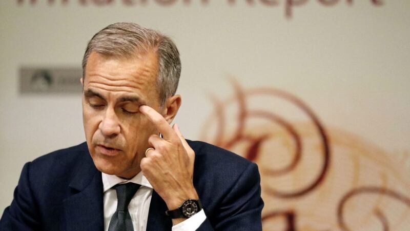 The governor of the Bank of England Mark Carney during the Bank of England quarterly Inflation Report and interest rate decision, at the Bank of England, in the City of London 