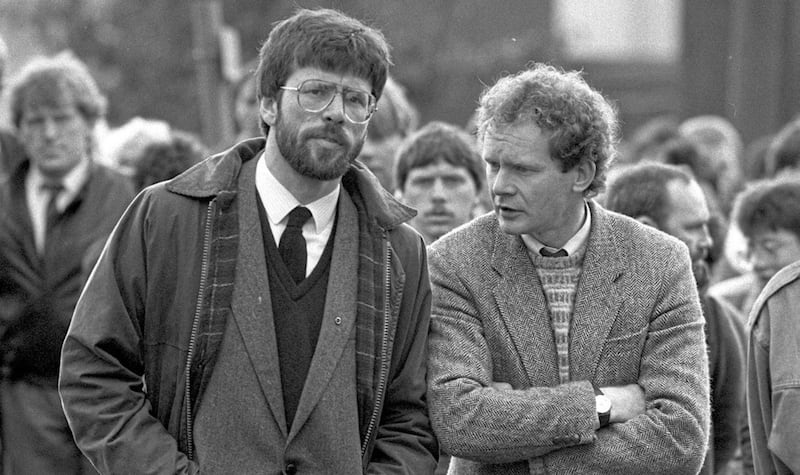 Last year both Gerry Adams and Sinn Fein deputy leader Martin McGuinness indicated that they were working towards retirement. McGuinness dies in March. Picture by PA