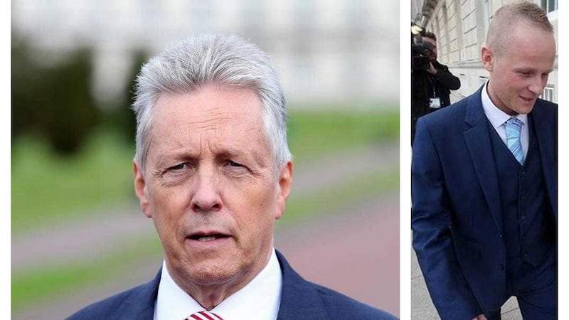 DUP leader Peter Robinson has rejected allegations made by loyalist Jamie Bryson (right) that he was to receive any payment linked to Northern Ireland Nama deal. Picture by Mal McCann<br />&nbsp;