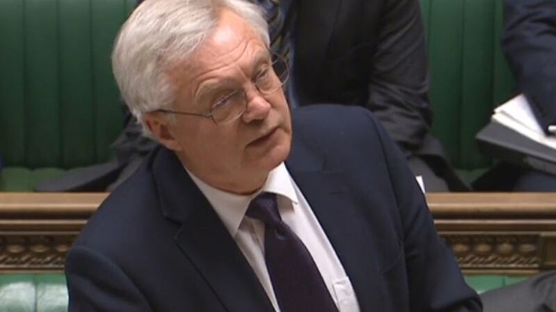 Brexit Secretary David Davis responds in the House of Commons, London to an urgent question on EU Exit negotiations&nbsp;