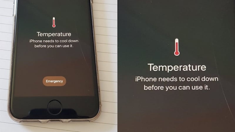 A safety measure built into Apple’s iOS operating system stops users accessing their phone when it gets too hot.