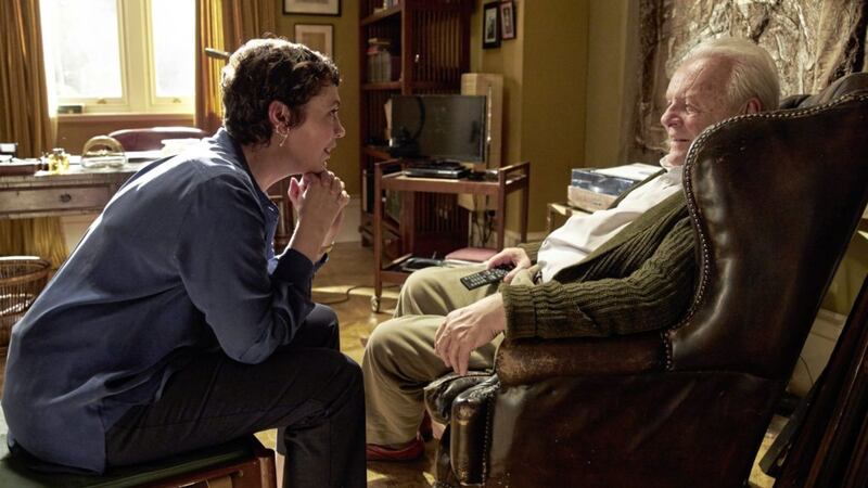 The Father: Olivia Colman as Anne and Anthony Hopkins as Anthony 