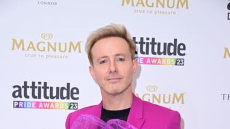 H from Steps made an appearance at the Attitude Pride Awards 2023 (Matt Crossick/PA)
