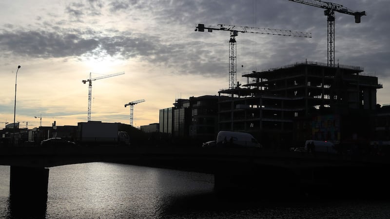Cranes above the Dublin skyline as Finance Minister Paschal Donohoe is due to present his first budget (Brian Lawless/PA)